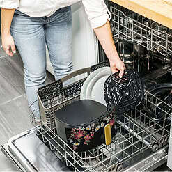 Beautiful 6 Qt Air Fryer with TurboCrisp Technology and Touch-Activated Display, Wildflower by Drew Barrymore, Black