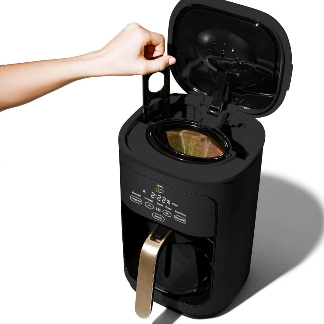 Beautiful 14 Cup Touchscreen Coffee Maker, Black Sesame by Drew Barrymore