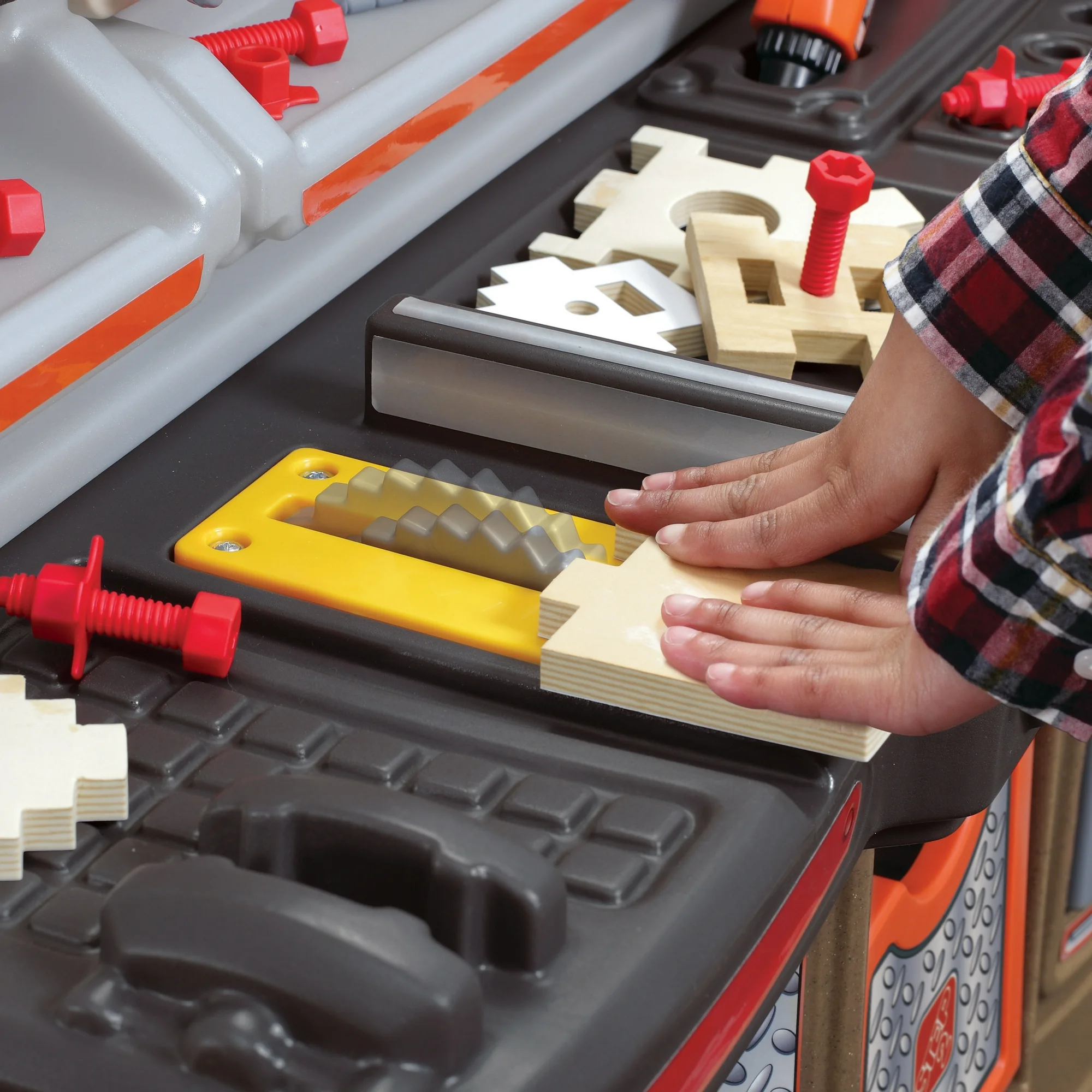 Step2 Big Builders Pro Workshop Multicolor Tool Bench, 27.50" x 34", 19 lb