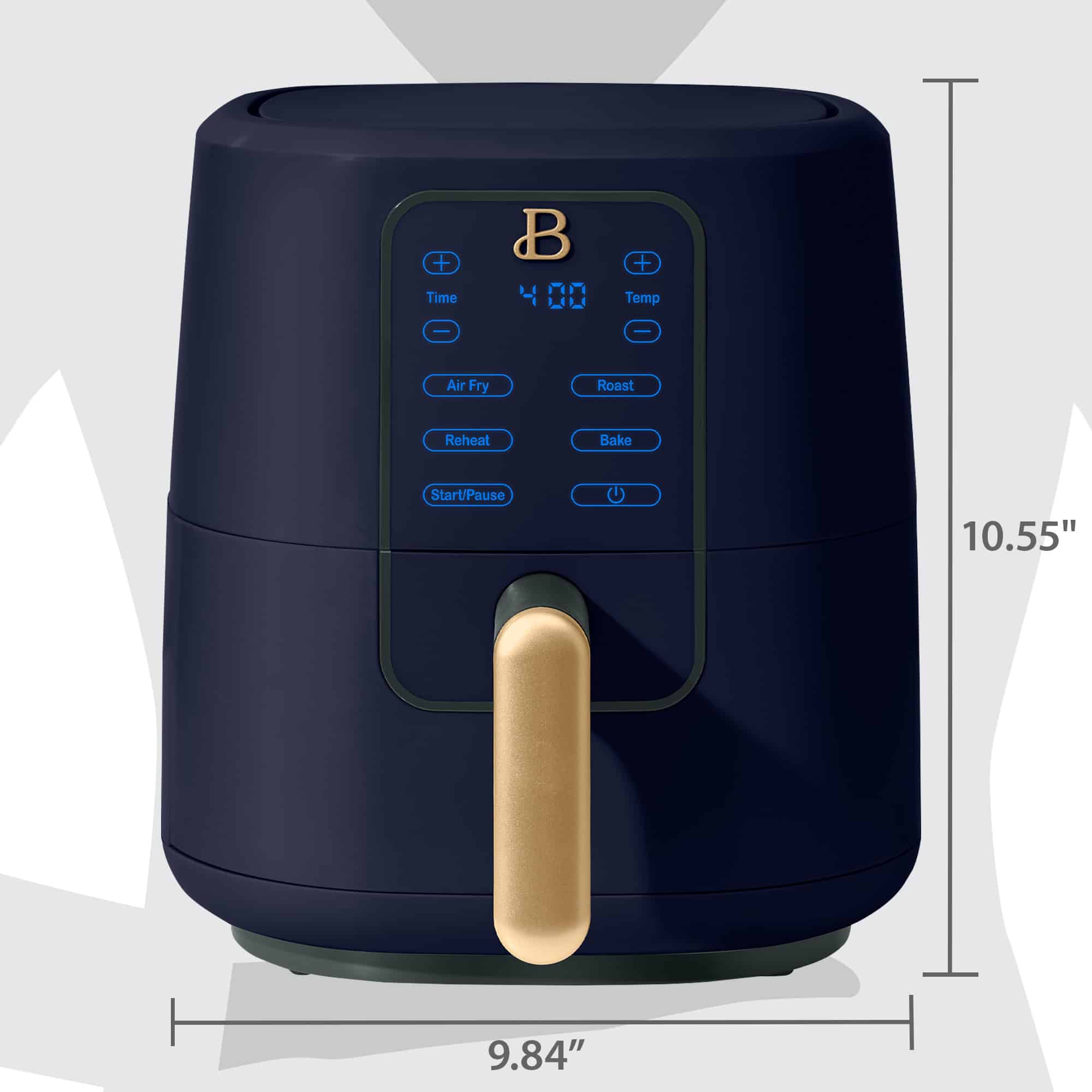 Beautiful 3 Qt Air Fryer with TurboCrisp Technology, Starry Night by Drew Barrymore, Blue