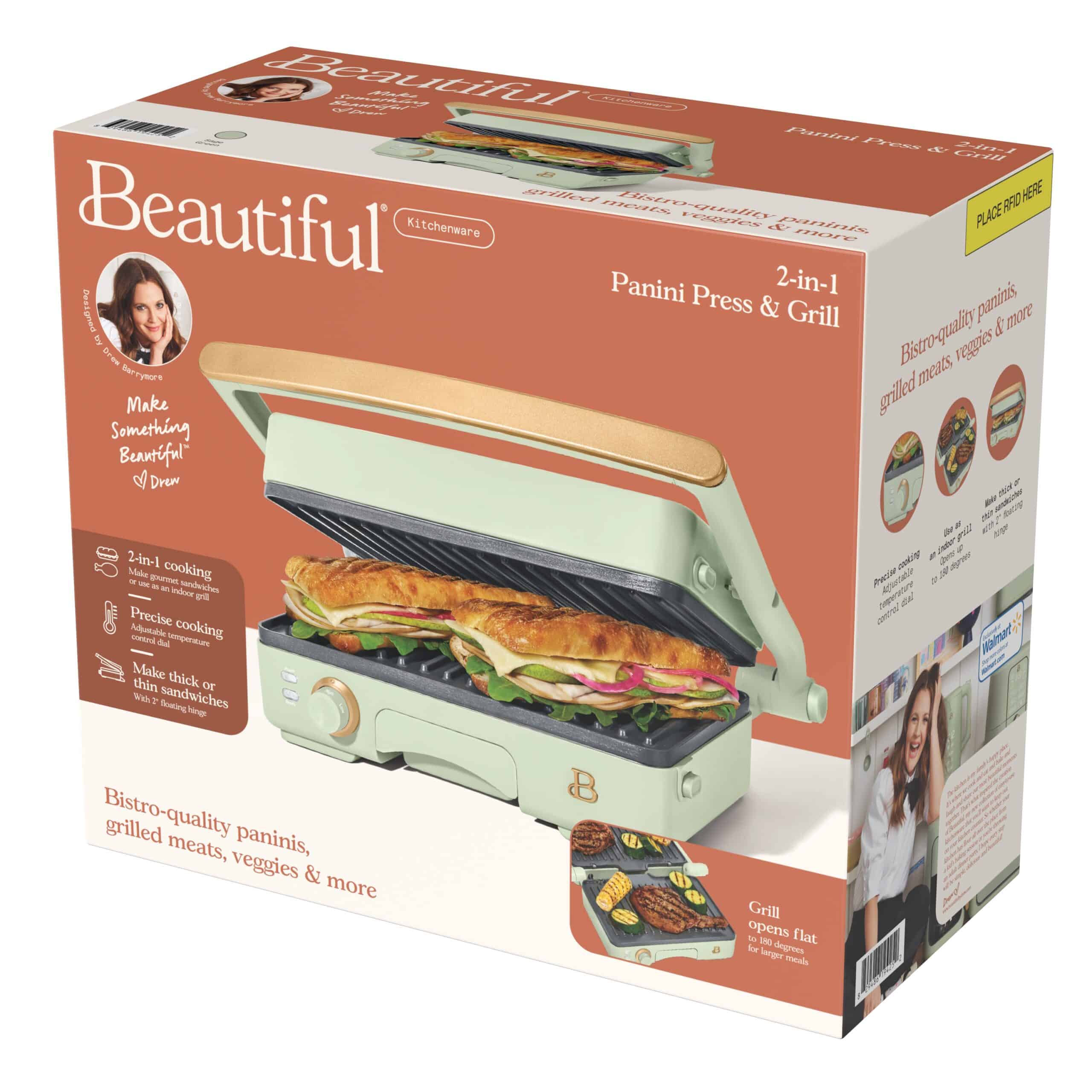 Beautiful 2-in-1 Panini Press & Grill, Porcini Taupe by Drew Barrymore (Copy)