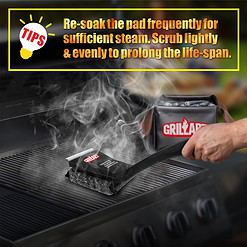 GRILLART Grill Brush Bristle Free, SteamWizards Grill Cleaner Brush with 1 Replacement Head