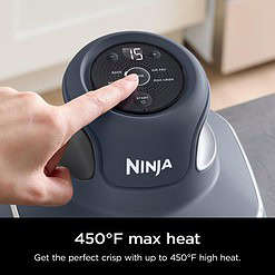 Ninja FN101GY Crispi Air Fryer, Microwave, Freezer & Dishwasher Safe, Non Toxic Glass Portable Cooking System