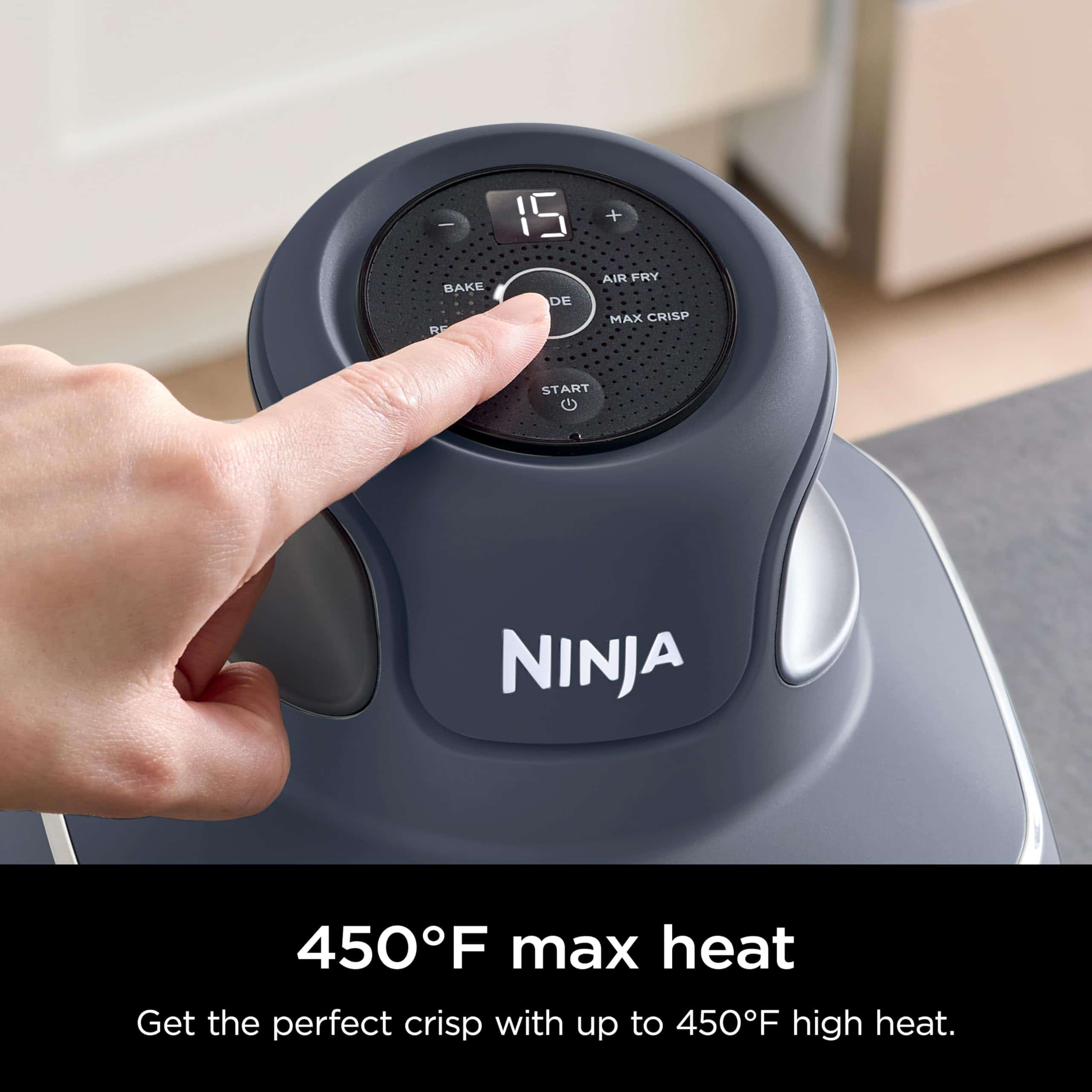 Ninja FN101GY Crispi Air Fryer, Microwave, Freezer & Dishwasher Safe, Non Toxic Glass Portable Cooking System