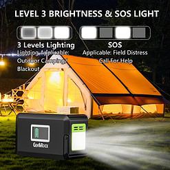 GENSROCK Portable Power Station, 88Wh Outdoor Solar Generator, Lithium Battery Power Bank with 110V/150W Peak AC Outlet