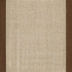 Mainstays Traditional Faux Sisal Olefin Brown Border Indoor Living Room Area Rug, 7'6