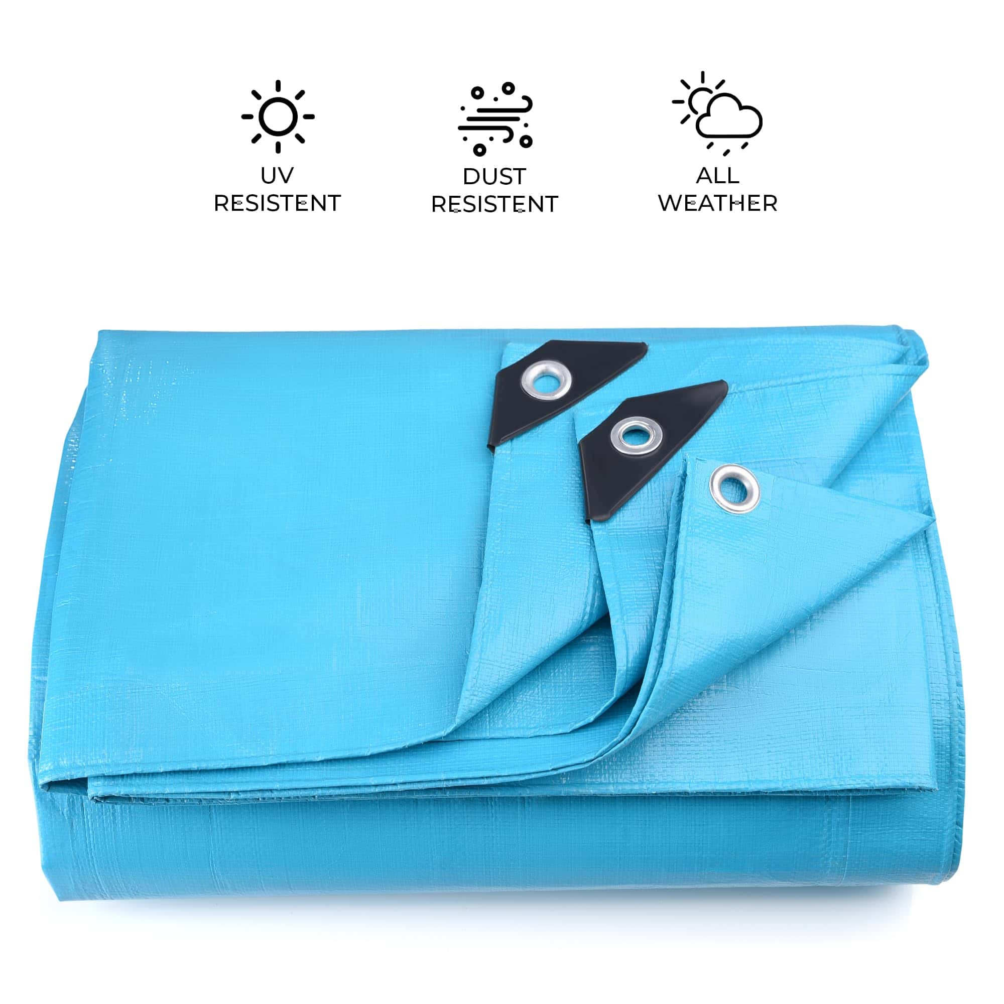 Teal Elite 20x30 Heavy Duty Tarps Waterproof - 12 mil Thick Pool Tarp Cover - 20x30 Tarp UV Resistant, Rip & Tear Proof with Metal Grommets