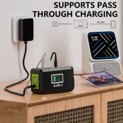 GENSROCK Portable Power Station, 88Wh Outdoor Solar Generator, Lithium Battery Power Bank with 110V/150W Peak AC Outlet