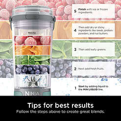 Ninja Blast 16 oz. Personal Portable Blender with Leak Proof Lid and Easy Sip Spout, Perfect for Smoothies, Forest Green, BC100EM