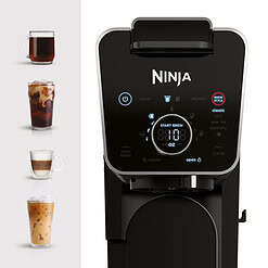 Ninja CFP300 Dual Brew Specialty Drop Coffee Maker, Single-Serve, K-Cup Pod Compatible, 12-Cup, Glass Carafe