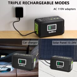 GENSROCK Portable Power Station, 88Wh Outdoor Solar Generator, Lithium Battery Power Bank with 110V/150W Peak AC Outlet