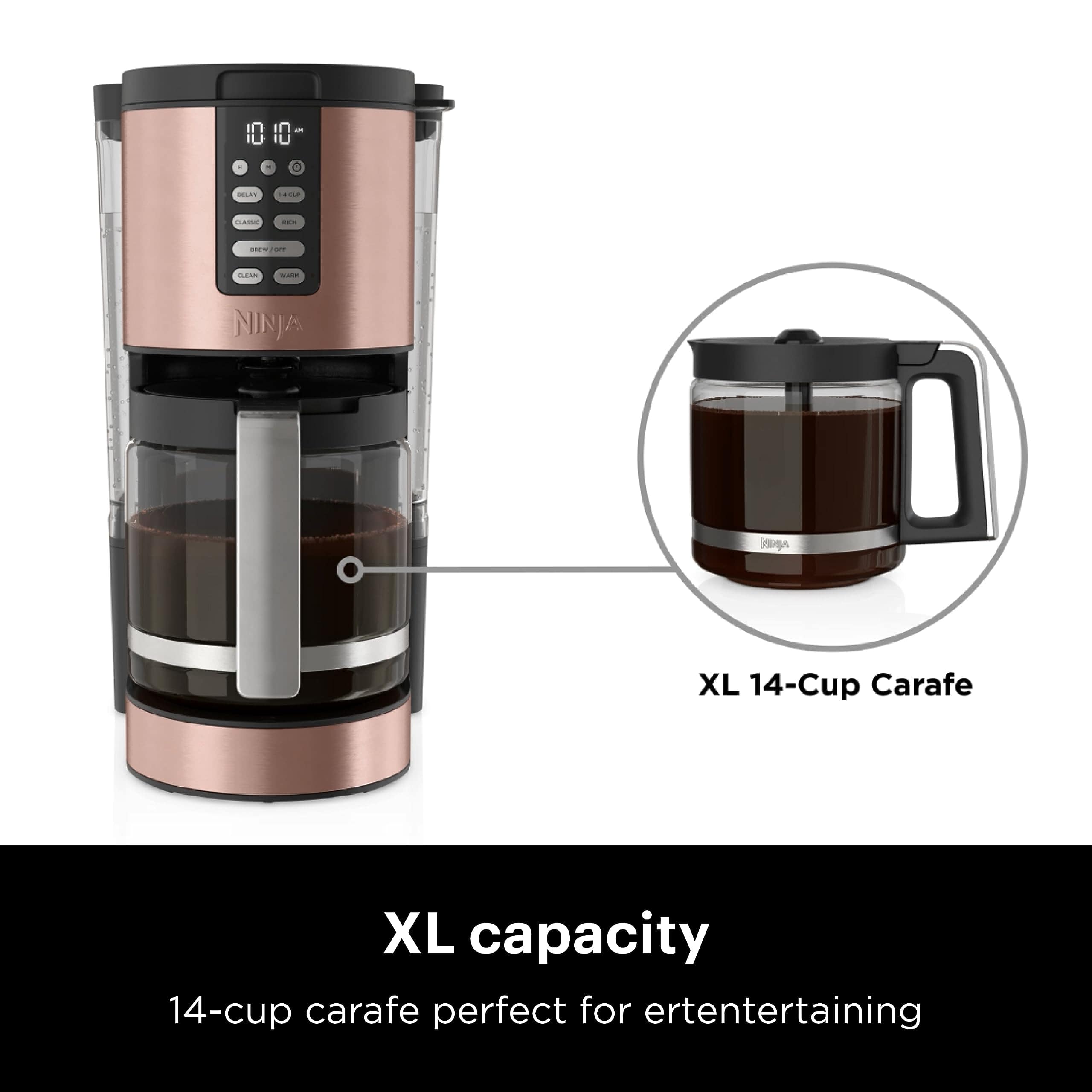 Ninja DCM201CP Programmable XL 14-Cup Coffee Maker PRO with Permanent Filter