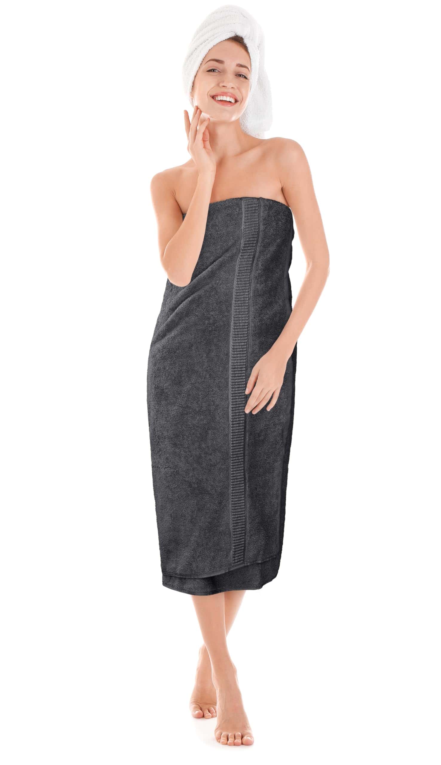 Utopia Towels Luxurious Jumbo Bath Sheet 2 Piece, Super Soft Hotel Quality Towel (35 x 70 Inches, Grey)