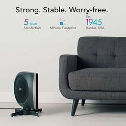 Vornado STRATA Compact Oscillating Fan with Remote, 19 Inch, High Velocity Air Circulator, Black