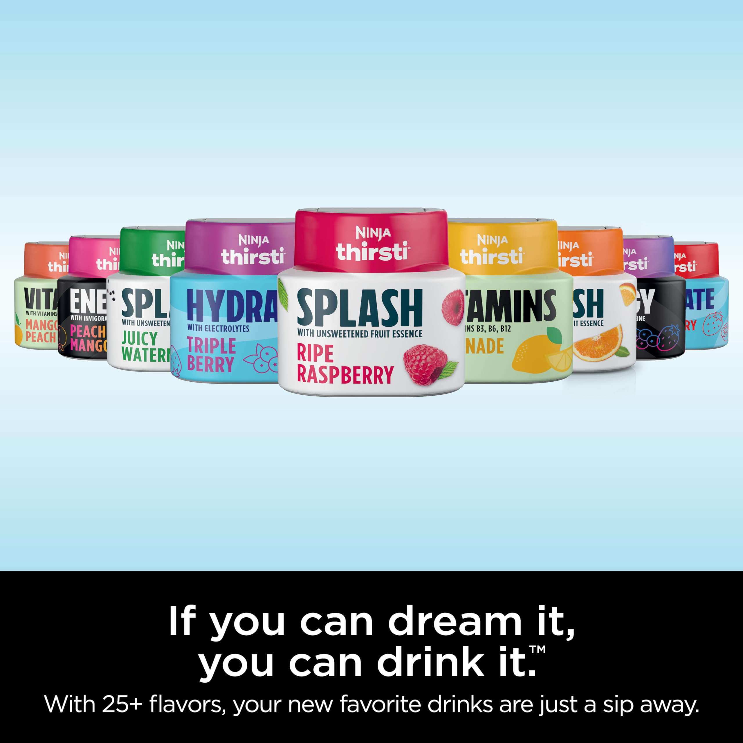 Ninja Thirsti Drink System, Soda Maker, Create Unique Sparkling & Still Drinks, Personalize Size & Flavor, Grey