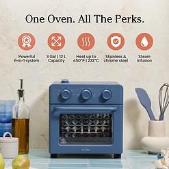Our Place Wonder Oven, 6-in-1 Air Fryer & Toaster Oven with Steam Infusion, Blue Salt