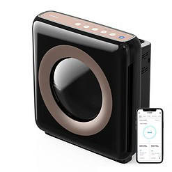 Coway Airmega AP-1512HHS App-Enabled Smart Technology, Compatible with Amazon Alexa True HEPA Air Purifier, Black/Bronze
