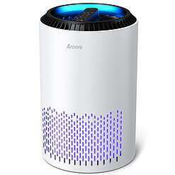 AROEVE Air Purifiers for Home, Air Purifier Air Cleaner For Smoke Pollen Dander Hair Smell Portable Air Purifier, MK01- White