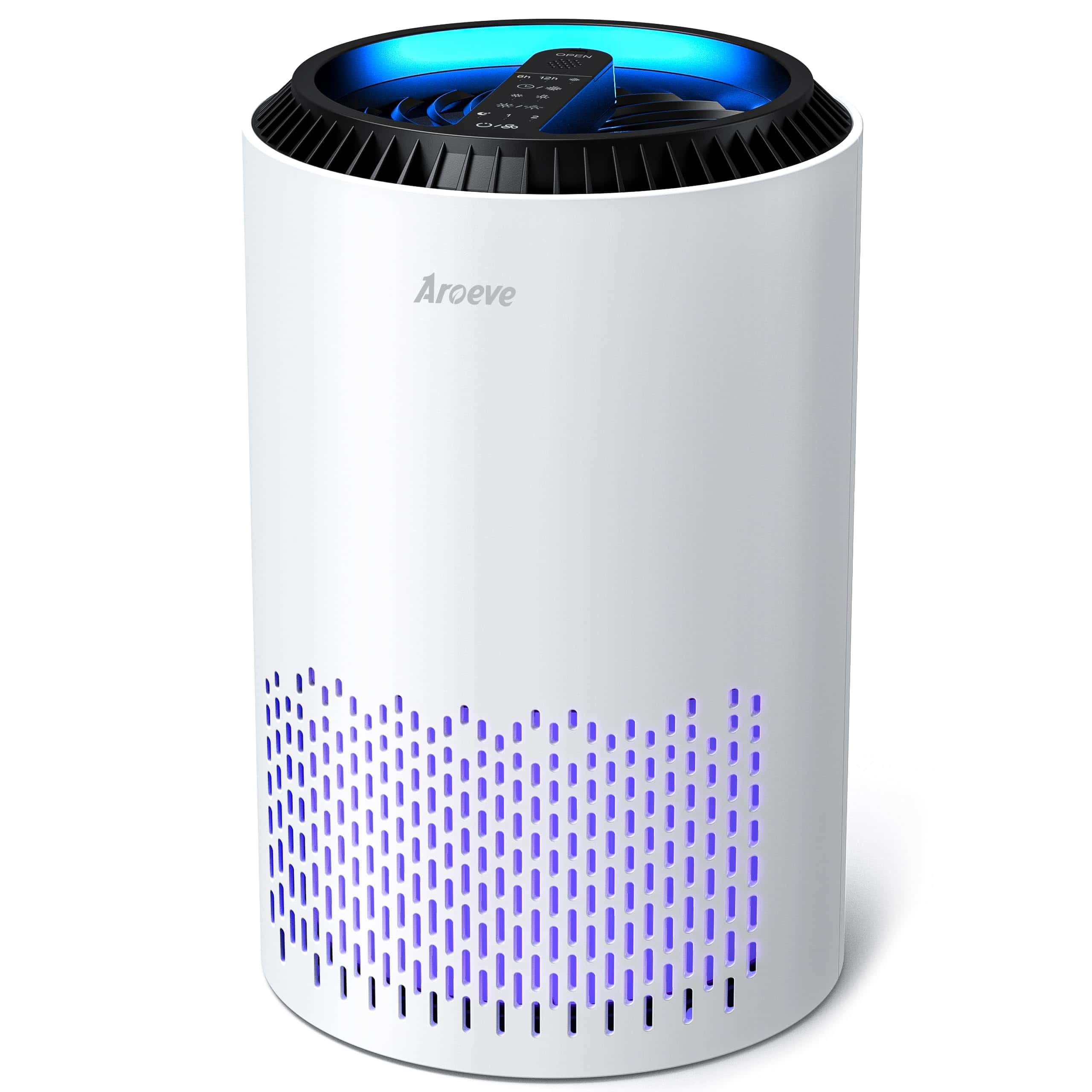 AROEVE Air Purifiers for Home, Air Purifier Air Cleaner For Smoke Pollen Dander Hair Smell Portable Air Purifier, MK01- White