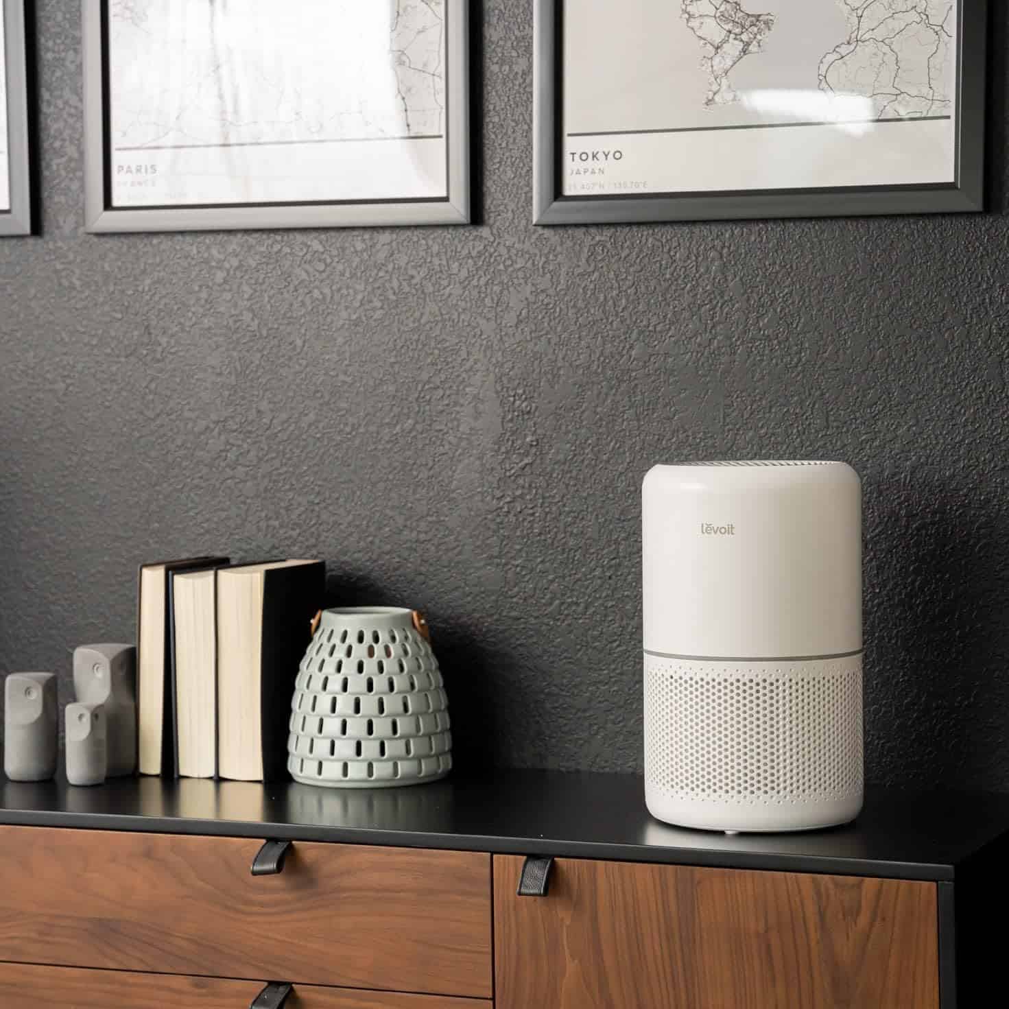 LEVOIT Core300-P Air Purifier for Home Allergies Pets Hair in Bedroom, Covers Up to 1095 ft² by 45W High Torque Motor, White