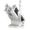 Ninja K12007WHBN NeverDull 7-Piece Prep Knife System, Essential, High Carbon Stainless Steel, Built-in Sharpener, White