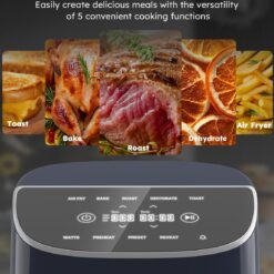 Nuwave Brio Plus 8 Qt Air Fryer, PFAS Free, New & Improved, Digital Touch Screen, Deep Blue
