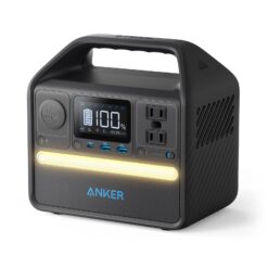 Anker 521 Portable Power Station Upgraded with LiFePO4 Battery, 256Wh 6-Port PowerHouse, 2 AC Outlets