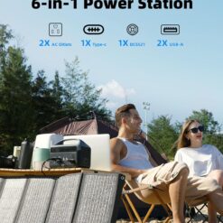 DaranEner Portable Power Station 56000mAh, 179.2Wh LiFePO4 Battery Backup w/ 2 300W (Peak 600W) AC Outlets