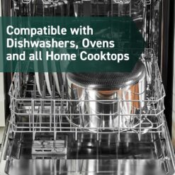 HexClad Hybrid Nonstick 10-Quart Stockpot with Tempered Glass Lid, Dishwasher Safe, Induction Ready, Compatible with All Cooktops