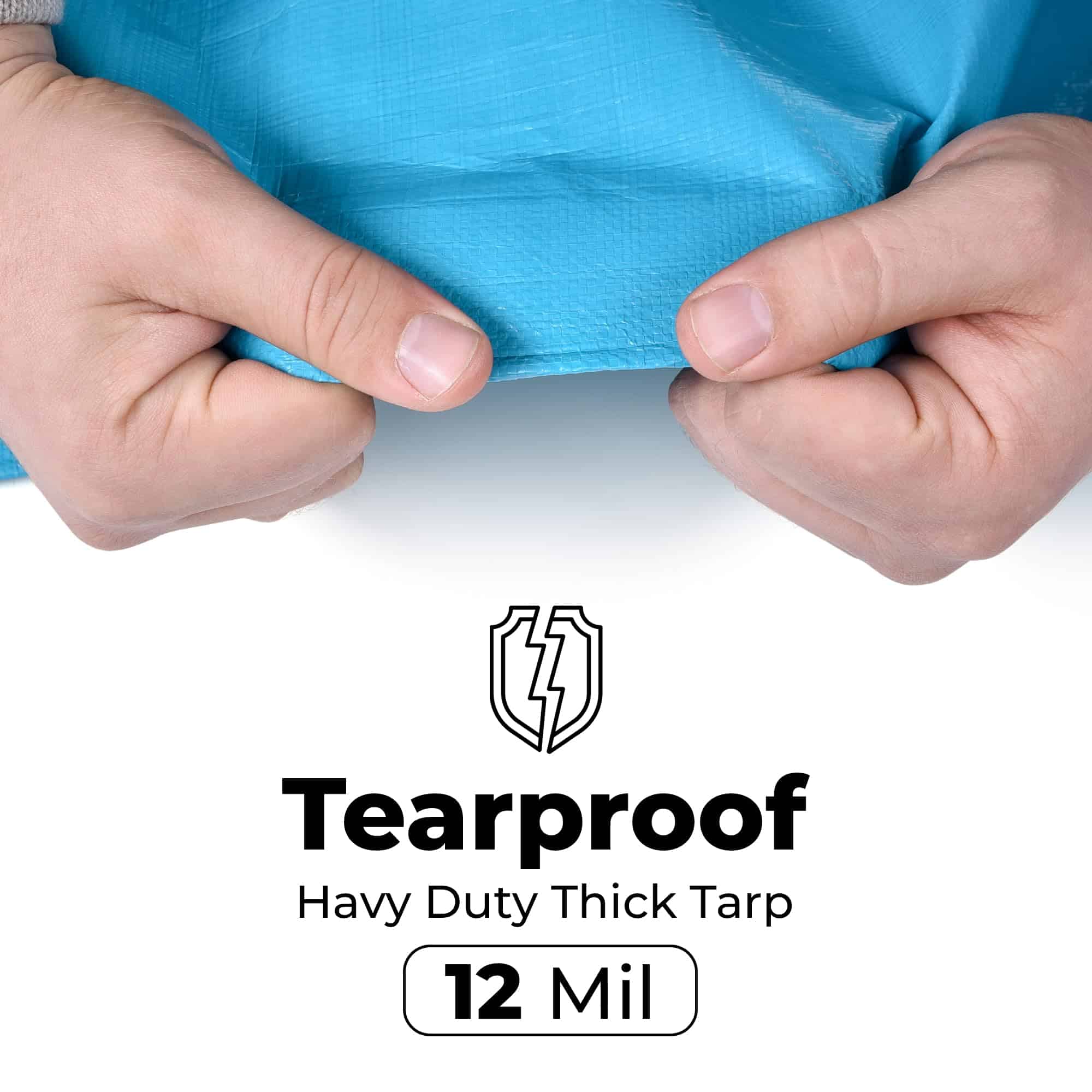 Teal Elite 20x30 Heavy Duty Tarps Waterproof - 12 mil Thick Pool Tarp Cover - 20x30 Tarp UV Resistant, Rip & Tear Proof with Metal Grommets