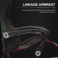 GTPLAYER Gaming Chair, Computer Chair with Footrest and Lumbar Support, Height Adjustable Game Chair with 360°, Red