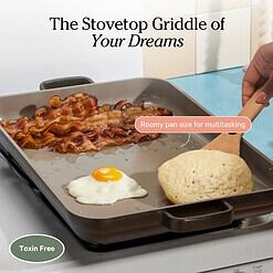 Our Place Griddle Pan - Versatile Nonstick Ceramic Sheet Pan & Stovetop Griddle, 5 Qt Capacity, Oven Safe up to 450°F, Char