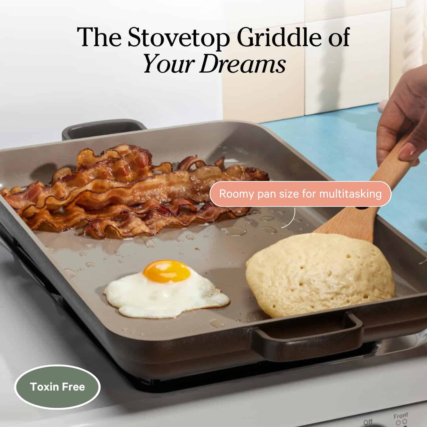 Our Place Griddle Pan - Versatile Nonstick Ceramic Sheet Pan & Stovetop Griddle, 5 Qt Capacity, Oven Safe up to 450°F, Char