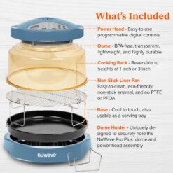 Nuwave Oven Pro Plus Air Fryer, Infra-Red Countertop, PFAS Free, Cozy Blue