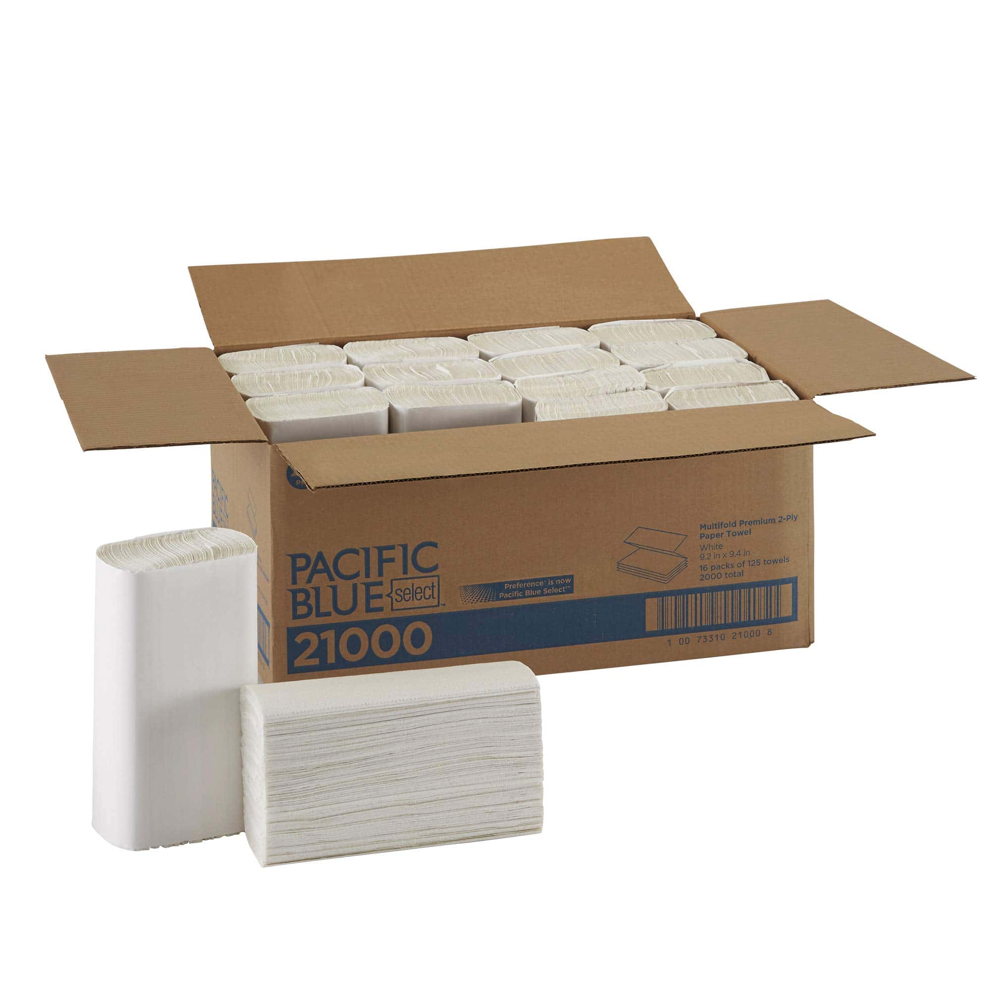 Georgia-Pacific Pacific Blue Select Multifold Premium 2-Ply Paper Towels by GP PRO (Georgia-Pacific),16 Packs Per Case, White