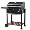 Royal Gourmet CD1824M 24-Inch Charcoal Grill, BBQ Smoker with Handle and Folding Table, Black, Medium