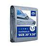 RAINDEWAY Large Tarps 30x30 Feet, 5.5 Mil - Multipurpose Waterproof Poly Tarp Cover, Silver/Blue Tarp