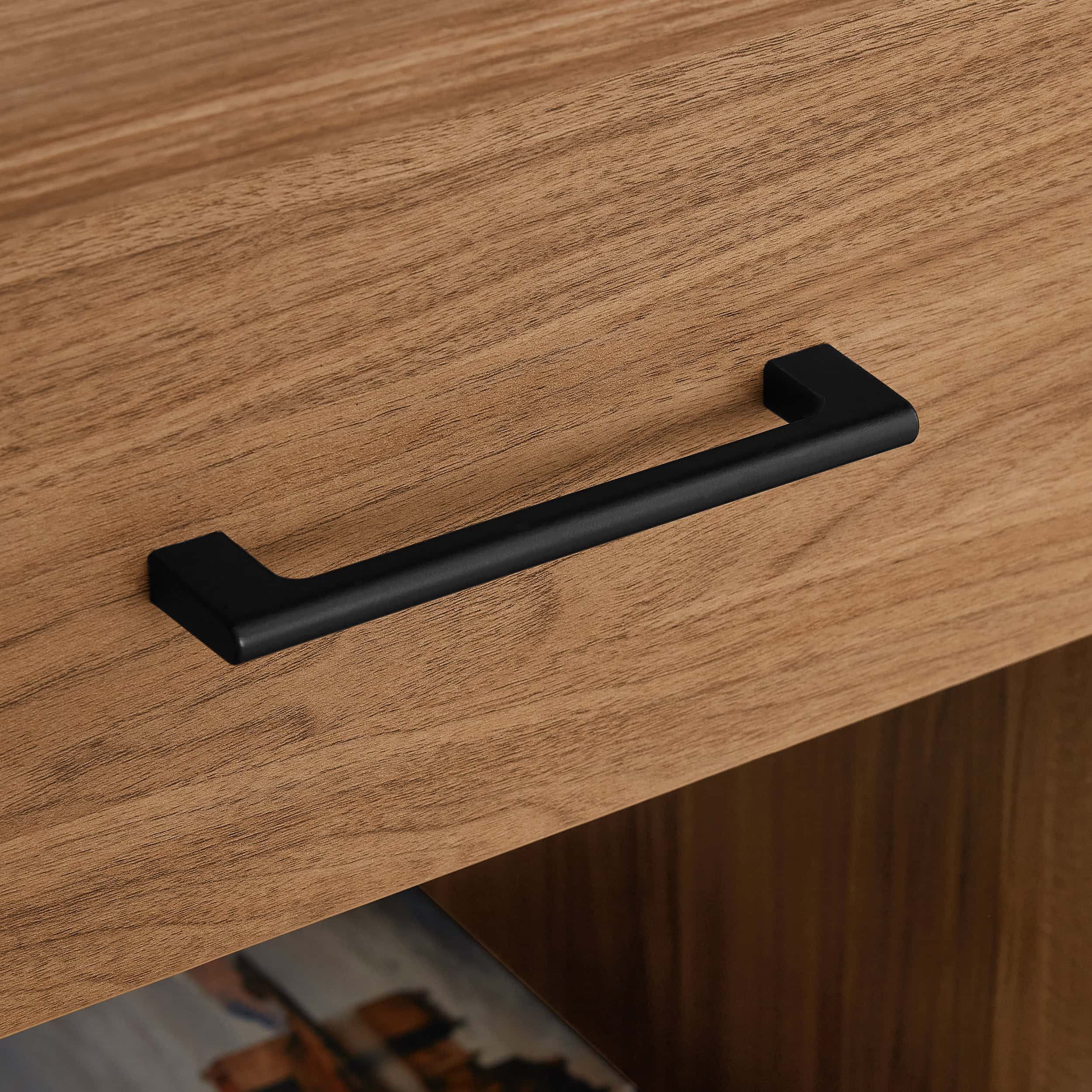 Mainstays Hillside Nightstand with Drawer, Walnut Finish