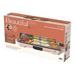 Beautiful XL Electric Griddle 12" x 22" Non-Stick, Rose by Drew Barrymore