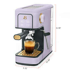 Beautiful Slim Espresso Maker with 20-Bar Pressure, Lavender by Drew Barrymore