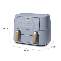 Beautiful 9 QT TriZone Air Fryer, Cornflower Blue by Drew Barrymore