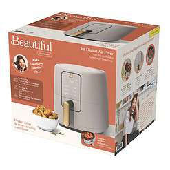 Beautiful 3 Qt Air Fryer with TurboCrisp Technology, Porcini Taupe by Drew Barrymore