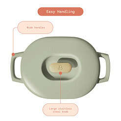 Beautiful 6 Quart Enamel Dutch Oven, Sage Green by Drew Barrymore