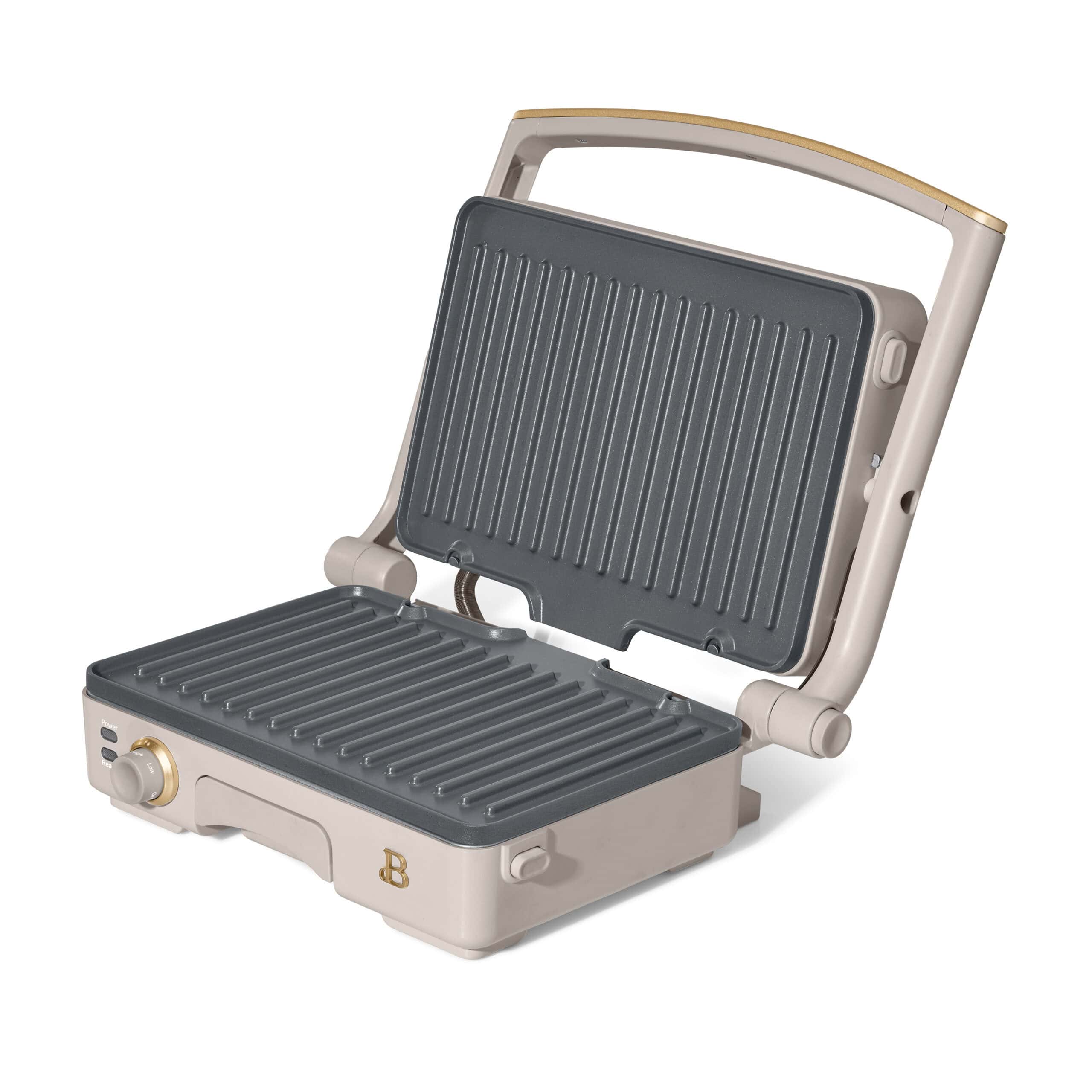 Beautiful 2-in-1 Panini Press & Grill, Porcini Taupe by Drew Barrymore