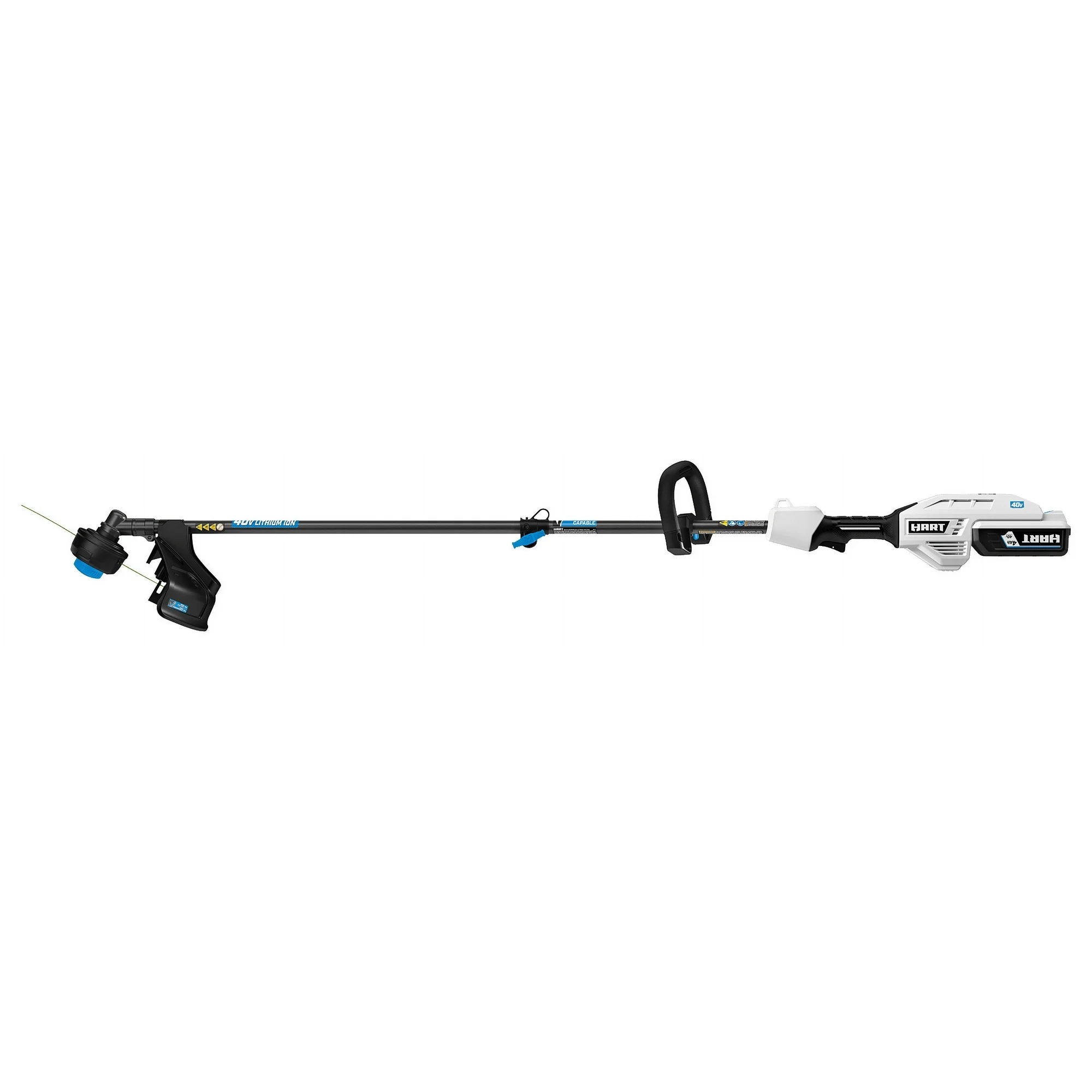 HART 40-Volt Cordless Attachment Capable 15-inch String Trimmer Kit, (1) 4.0Ah Lithium-Ion Battery