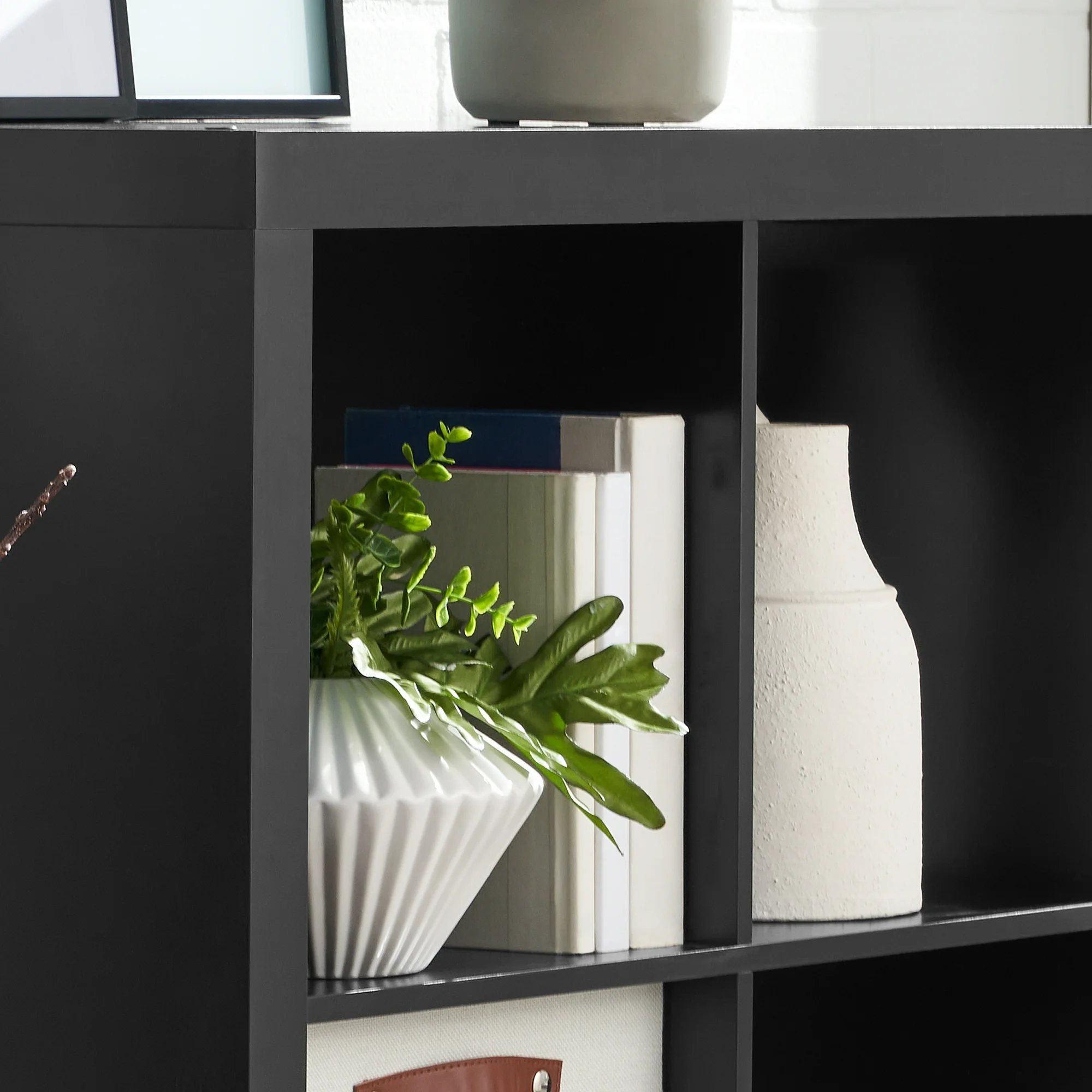 Better Homes & Gardens 6-Cube Storage Organizer, Solid Black
