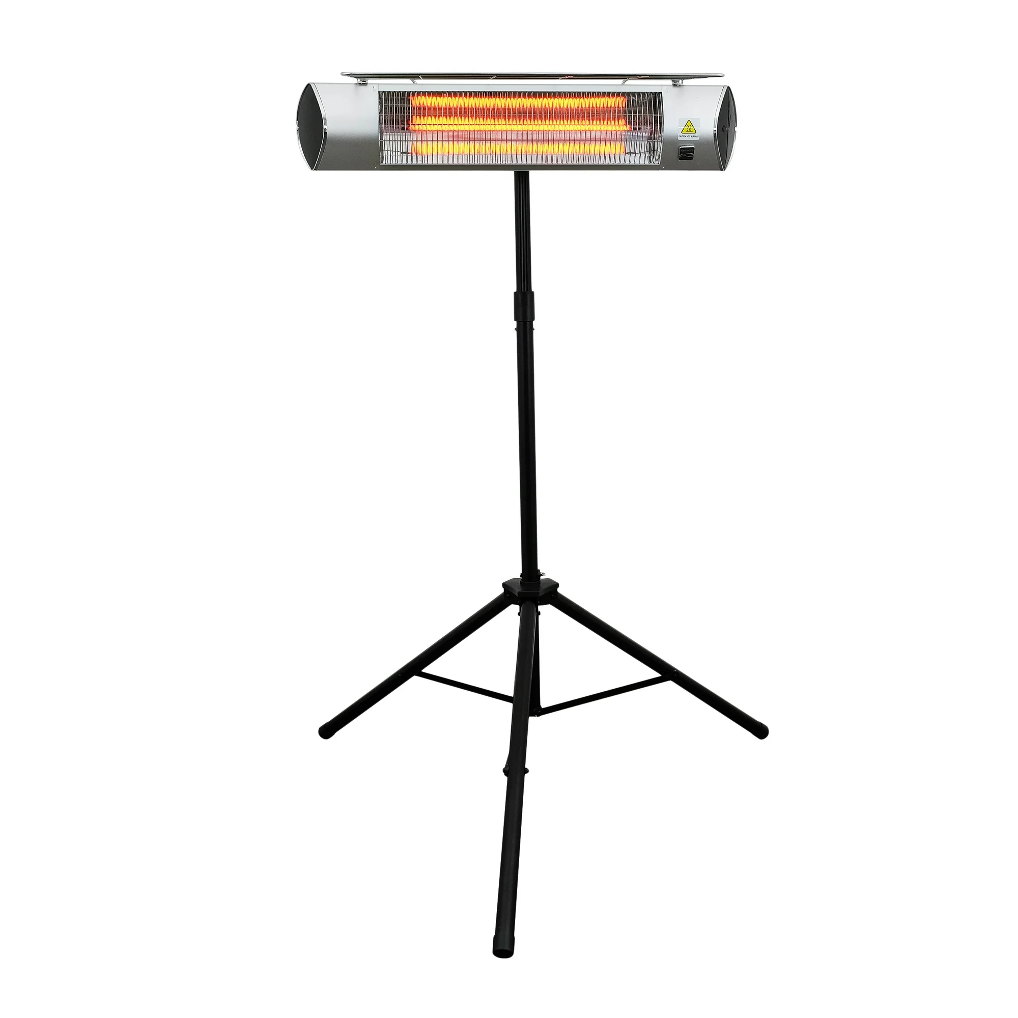 Kenmore Carbon Infrared 1500W Electric Patio Heater with Tripod and Remote, KH-7E01-SSTP, Silver