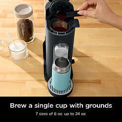 Ninja PB040 Pods & Grounds Single-Serve Coffee Maker, K-Cup Pod Compatible, 56-oz. Reservoir