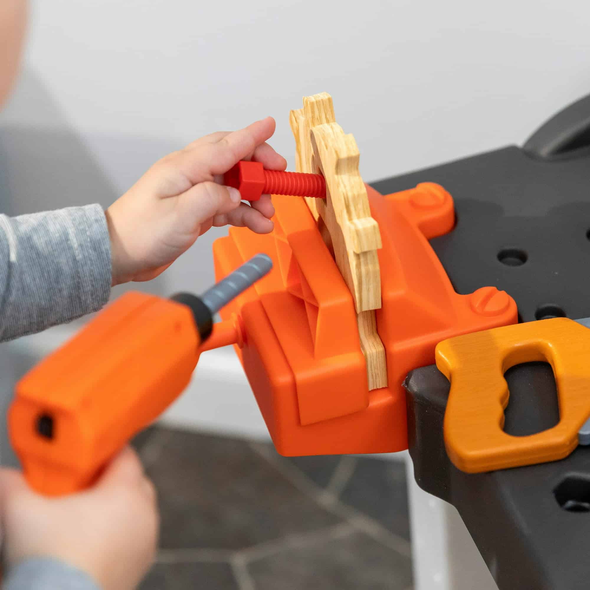 Step2 Pro Play Toddler Workshop & Utility Bench and Plastic Kid Tool Bench and 76 piece Playset