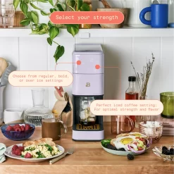 Beautiful Perfect Grind Programmable Single Serve Coffee Maker, Lavender by Drew Barrymore